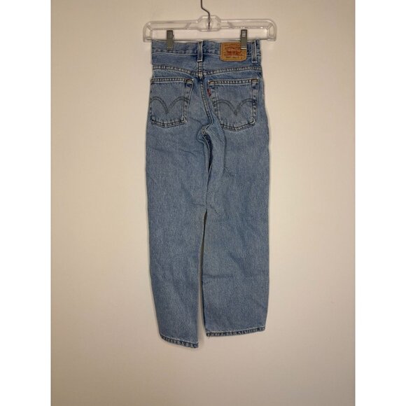 LEVI'S 550 Relaxed Fit Boys 10 Slim 5-Pocket 23X25 Denim Light Wash Jeans - Picture 3 of 9